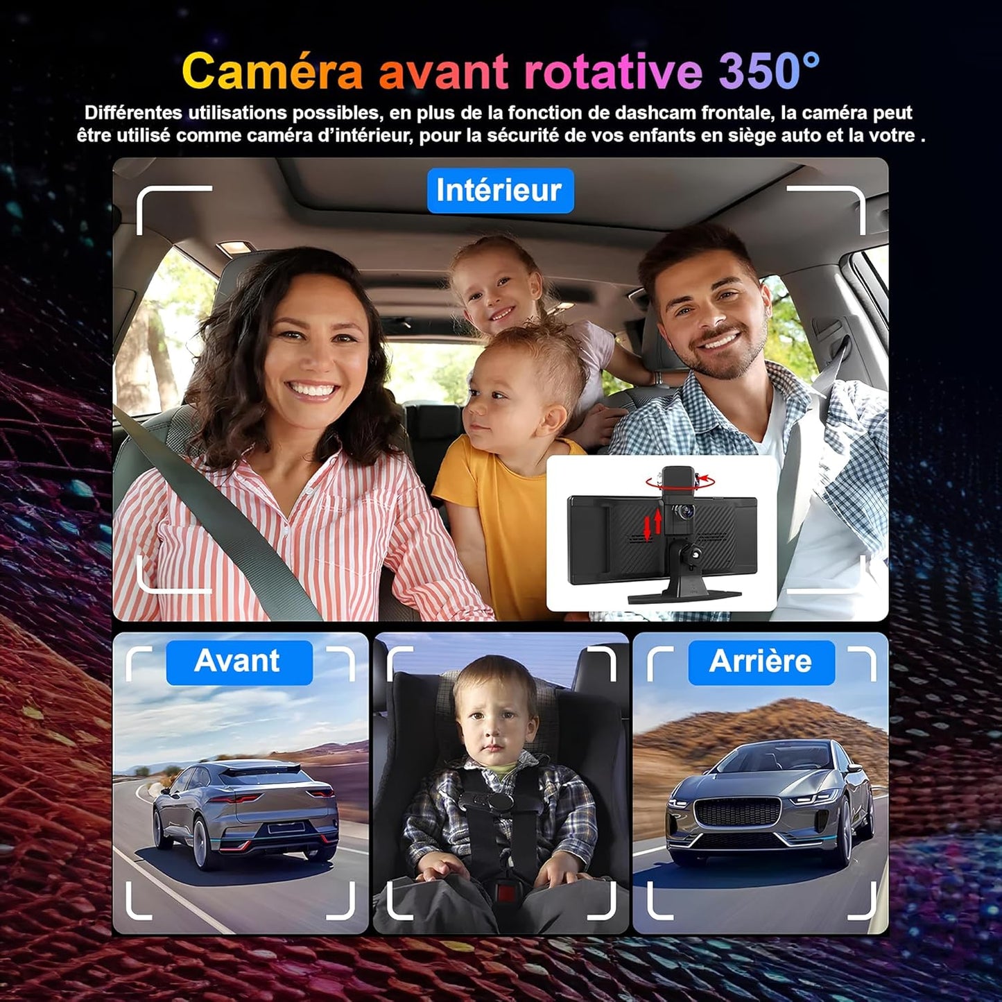 CarBOSS® - CarPlay & Android Auto Inalámbrico | Dashcam 4K + Cámara Trasera HD - MEX