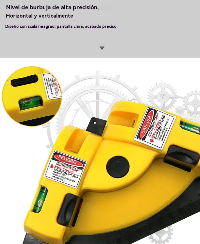 Prexision® - Niveau laser à 90 degrés, outil pour la pose de carreaux à angle droit, niveau infrarouge haute précision