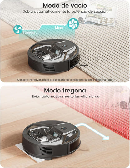 RobotClean® - El Robot Aspirador con Potencia UltraFuerte que Elimina el 100% del Pelo de Mascotas y Polvo