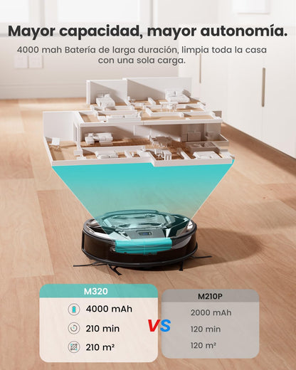 RobotClean® - El Robot Aspirador con Potencia UltraFuerte que Elimina el 100% del Pelo de Mascotas y Polvo