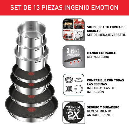 ProChefSet® - Juego de Batería de Cocina de Acero Inoxidable Indestructible Antiadherente 29 ES