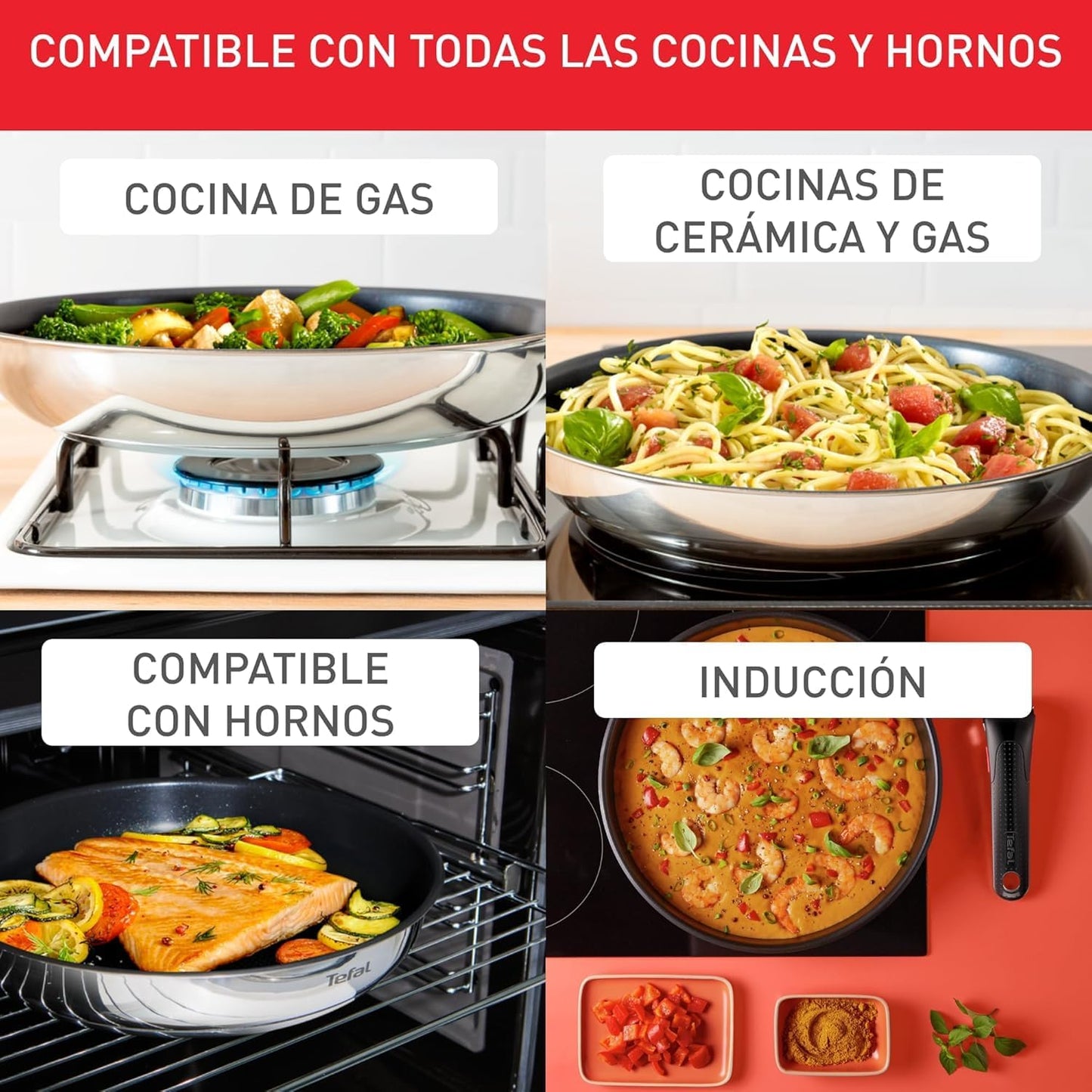 ProChefSet® - Juego de Batería de Cocina de Acero Inoxidable Indestructible Antiadherente 29 ES