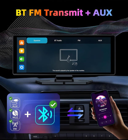 CarBOSS® - CarPlay & Android Auto Inalámbrico | Dashcam 4K + Cámara Trasera HD - ES