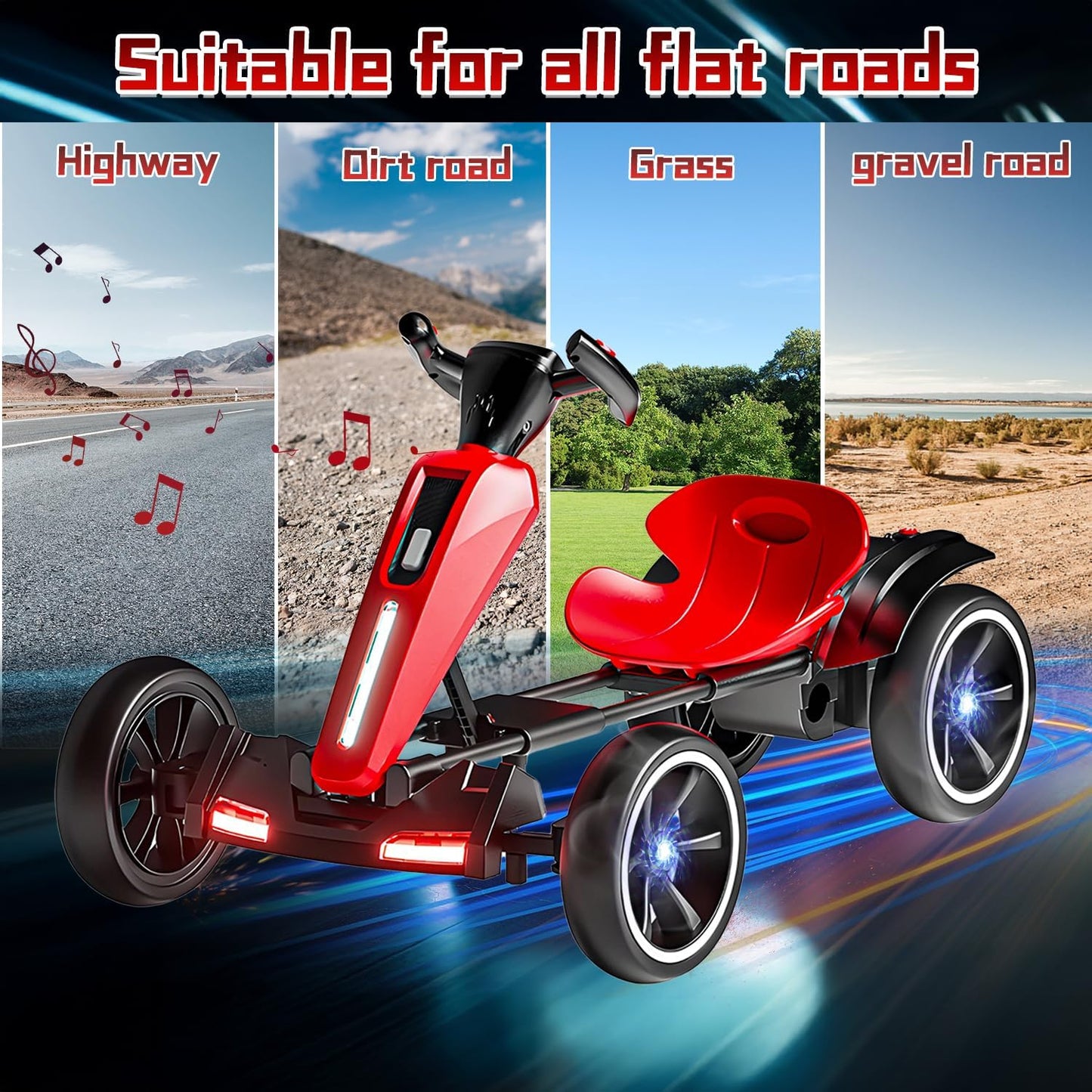 My Kart® - Go-Kart Eléctrico Plegable para Niños