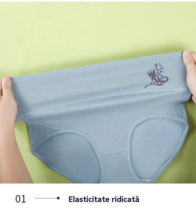 FitOk® - Braguitas de cintura alta de algodón puro con realce de caderas, tallas grandes 【Compre 1 y llévese 5 gratis】