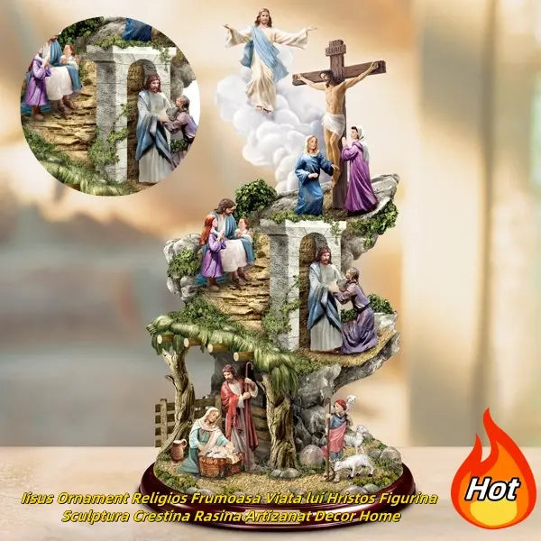 JesusLife® - Adorno religioso que representa la vida de Jesús.
