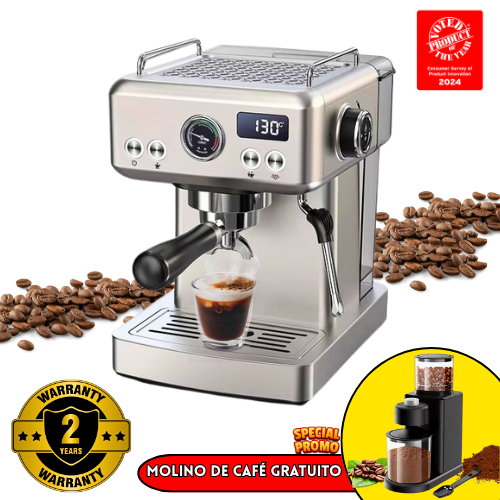 AmoreCafe® - La Máquina de Café Semiautomática de 20 Bares que te Regala un Expreso Perfecto y una Crema Abundante como en la Cafetería