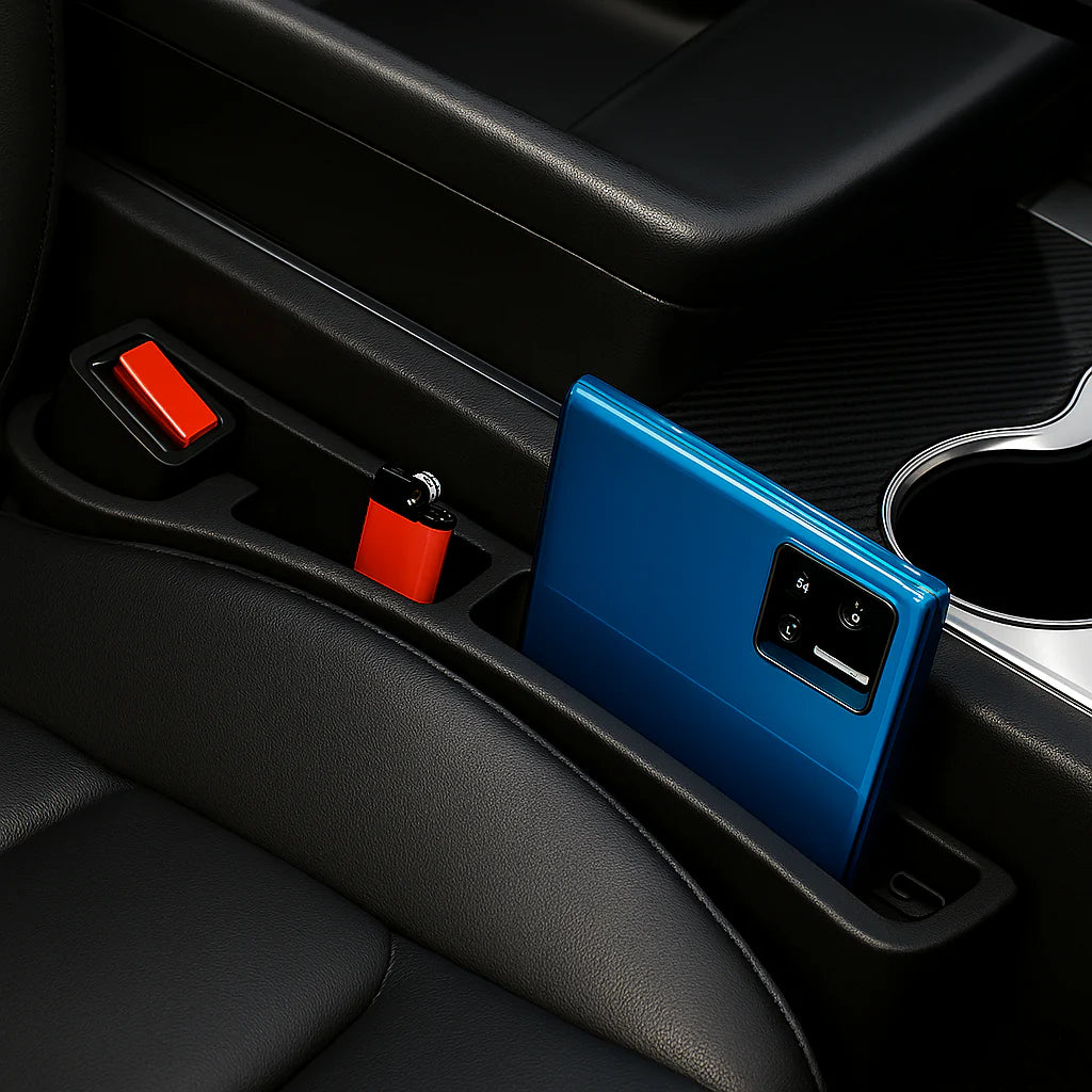 StuffBlock® -  El Revolucionario Tapahuecos Universal que Evita que se Caigan el Móvil, las Llaves y las Monedas entre el Asiento y la Consola