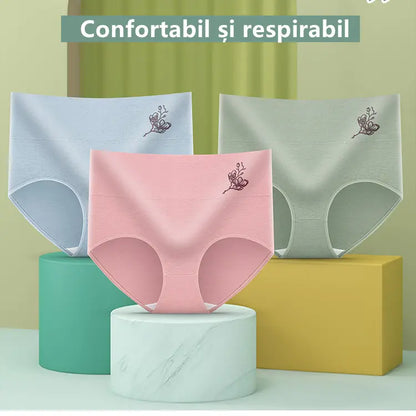 FitOk® - Braguitas de cintura alta de algodón puro con realce de caderas, tallas grandes 【Compre 1 y llévese 5 gratis】