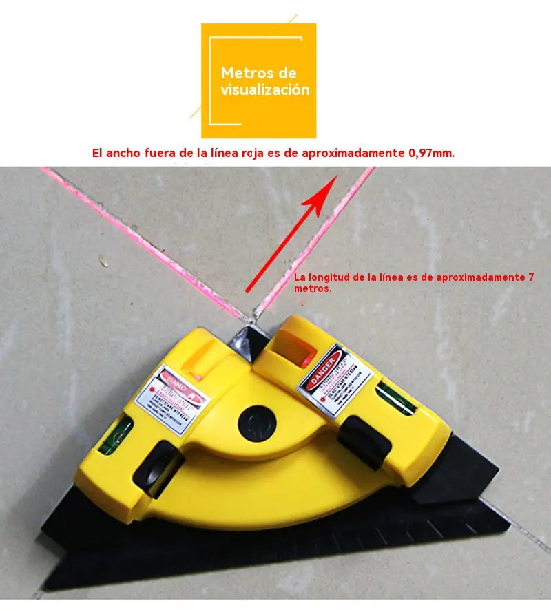 Prexision® - Niveau laser à 90 degrés, outil pour la pose de carreaux à angle droit, niveau infrarouge haute précision
