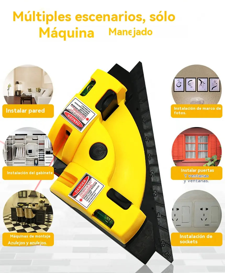 Prexision® - Niveau laser à 90 degrés, outil pour la pose de carreaux à angle droit, niveau infrarouge haute précision