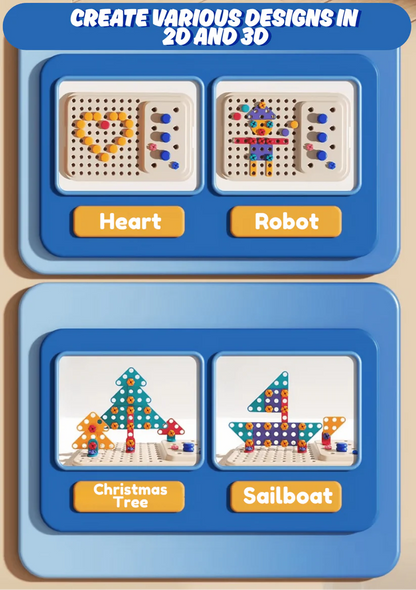 BravoBaby® -  ¡El Kit de Herramientas de Juguete 3-en-1 Montessori con Taladro Eléctrico