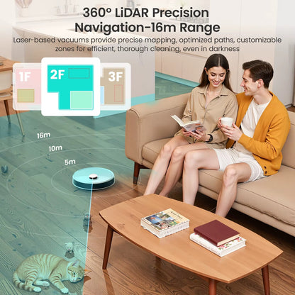 RobotClean® - El Robot Aspirador con Potencia UltraFuerte que Elimina el 100% del Pelo de Mascotas y Polvo 2ES