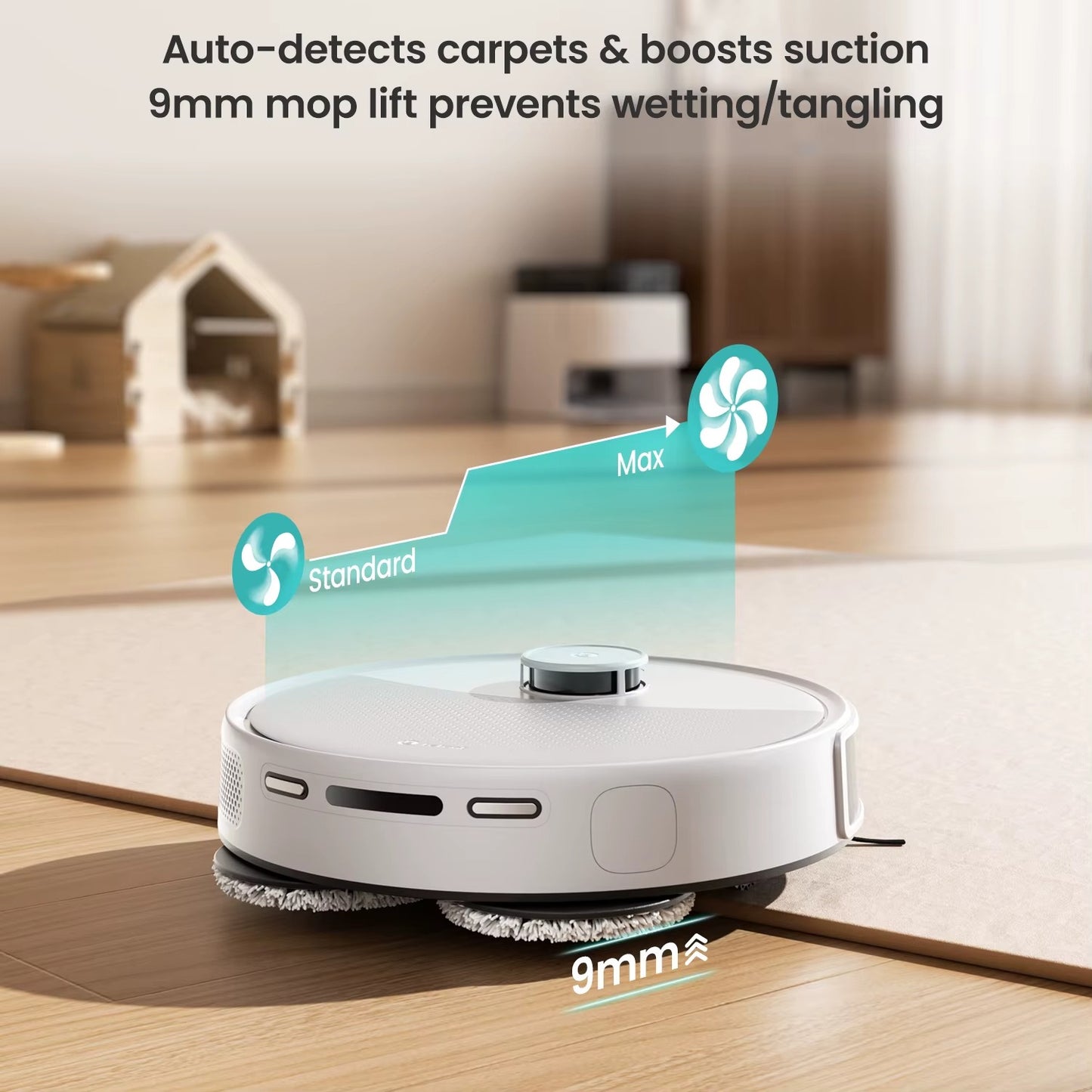 RobotClean® - El Robot Aspirador con Potencia UltraFuerte que Elimina el 100% del Pelo de Mascotas y Polvo 2ES