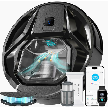 RobotClean® - El Robot Aspirador con Potencia UltraFuerte que Elimina el 100% del Pelo de Mascotas y Polvo