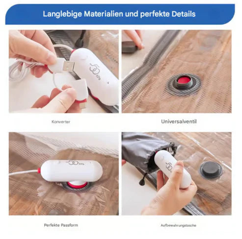 SpaceVacPro® -  El Sistema de Compresión Portátil que Reduce el Volumen de tu Ropa